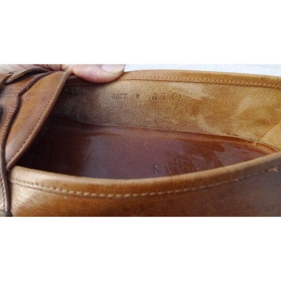 Cole Haan Loafers Tan Soft Leather Tasseled Slip On Shoes size 8.5 Made in Italy main image 11